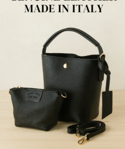 Sac & Pochette en Cuir Véritable – Made in Italy