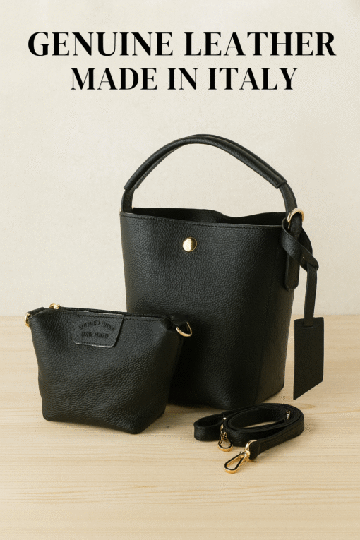 Sac & Pochette en Cuir Véritable – Made in Italy