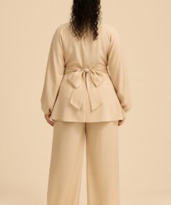 Alternative view of Ensemble Tunique & Pantalon Large – Beige