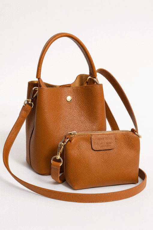 Sac à Main & Pochette en Cuir Véritable – Made in Italy – Image 2