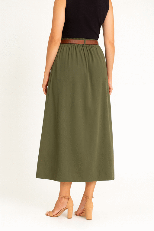 Jupe Longue avec Ceinture et Poches – Image 2