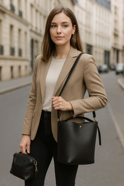 Sac & Pochette en Cuir Véritable – Made in Italy – Image 2