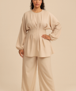 Ensemble Tunique & Pantalon Large – Beige