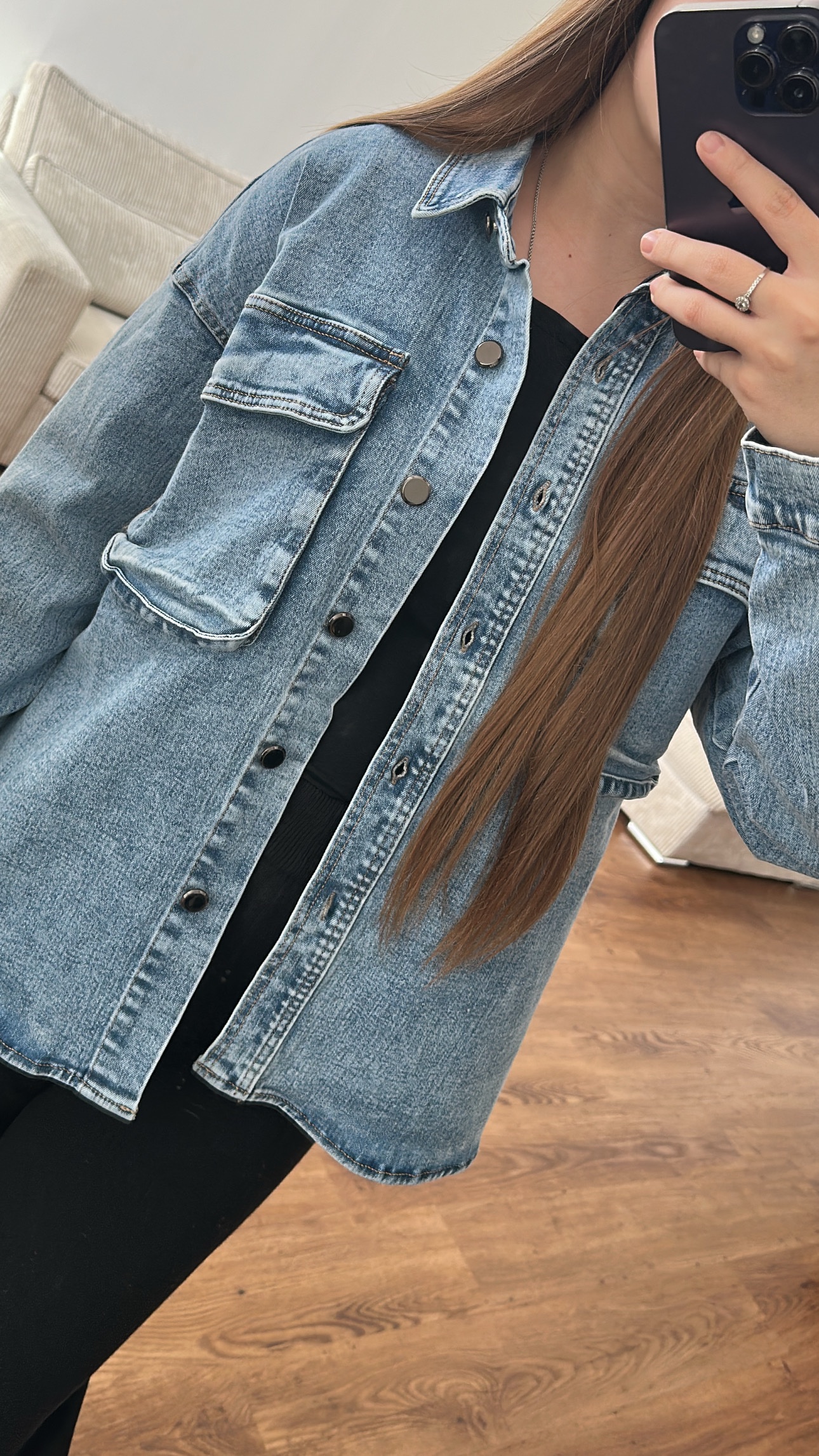 Veste Chemise Jeans Oversize Femme – Made in Italy – Image 2