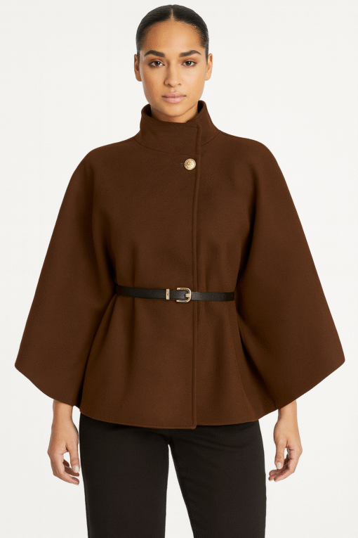 Cape Élégante avec Ceinture – Made in Italy