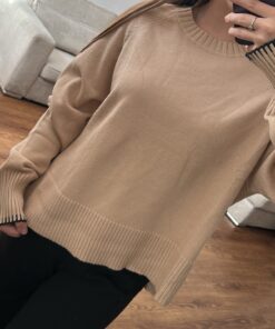 Alternative view of Pull oversize beige – Rosa Shock | Made in Italy